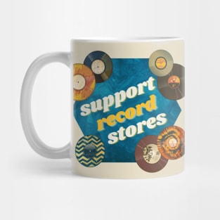 Support record stores, vintage vinyl Mug